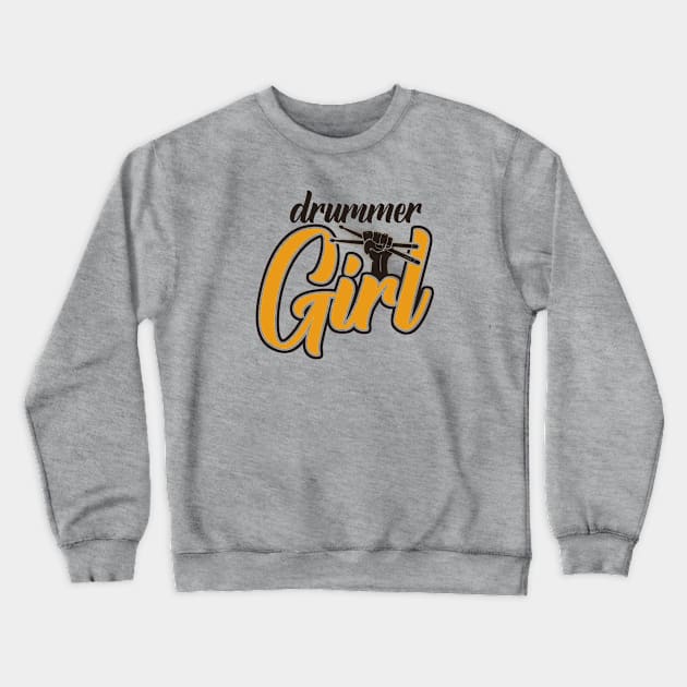 Drummer Girl Retro Crewneck Sweatshirt by Issho Ni